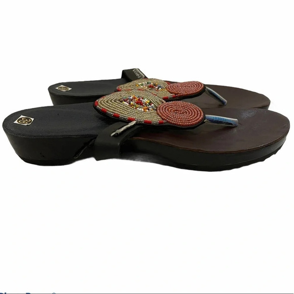 MSGANA Beaded African Thong Sandal Flip Flop - Picture 4 of 8